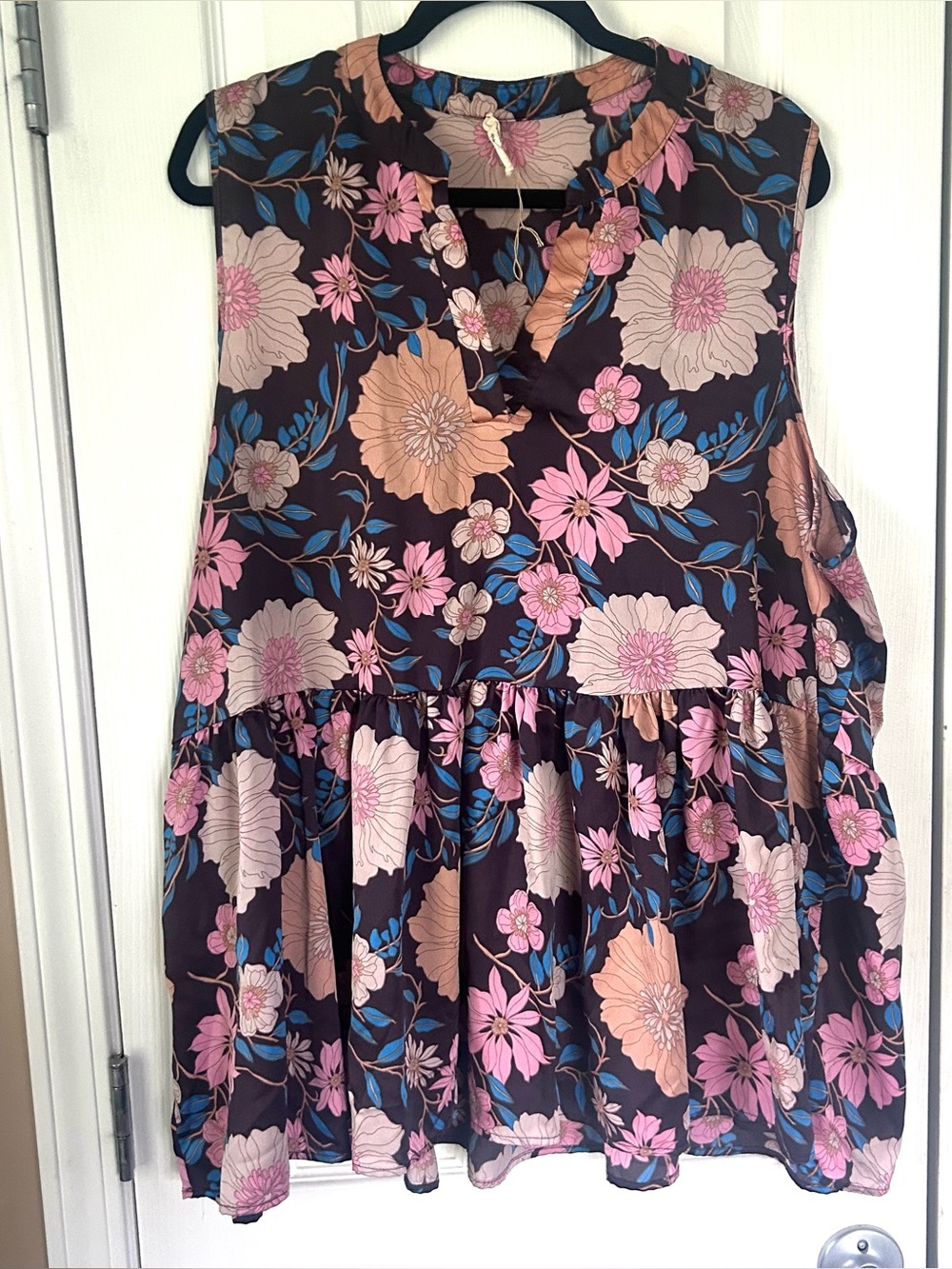 Entro Floral Sleeveless Babydoll Dress Women’s Plus Size 2XL